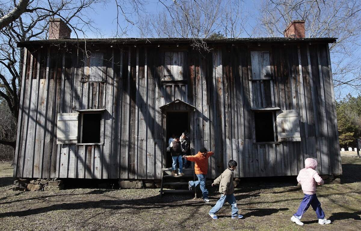 An old slave quarters building at Horton Grove near the Stagville Plantation in northern Durham County