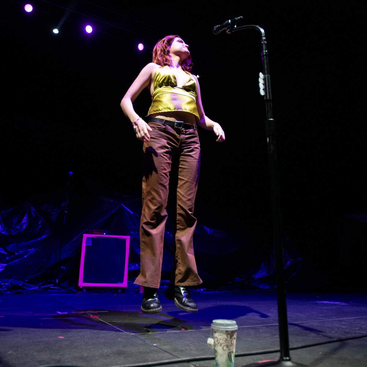 MUNA opens for Phoebe Bridgers in concert at Raleigh, N.C.’s Red Hat Amphitheater Tuesday night, Sept. 21, 2021.