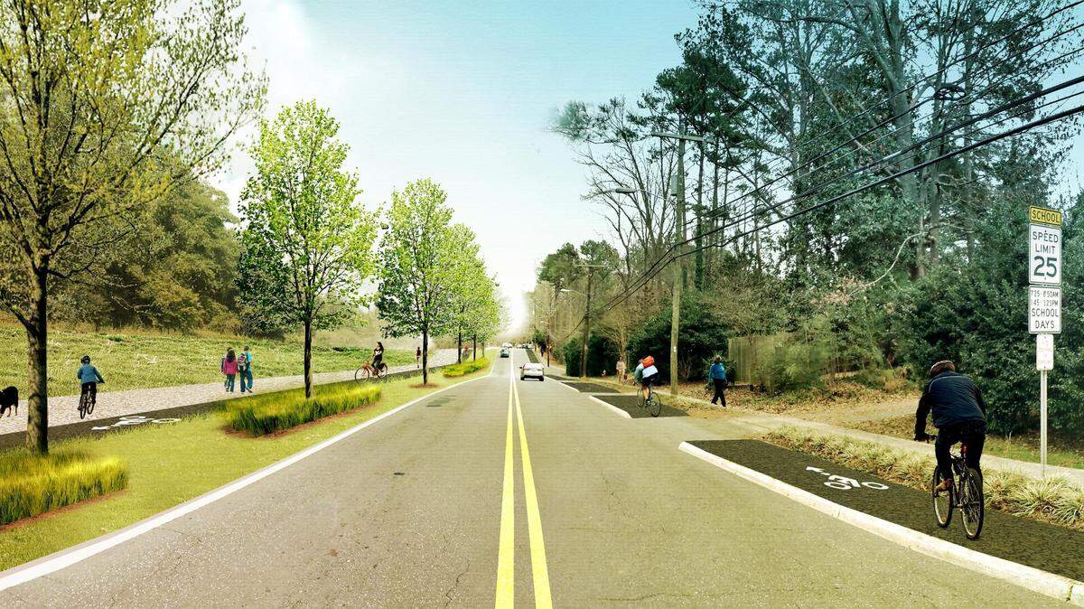 A construction project expected to start in October on Estes Drive will add bike lanes, sidewalks, a multiuse path and more traffic turn lanes at the Martin Luther King Jr. Boulevard intersection.