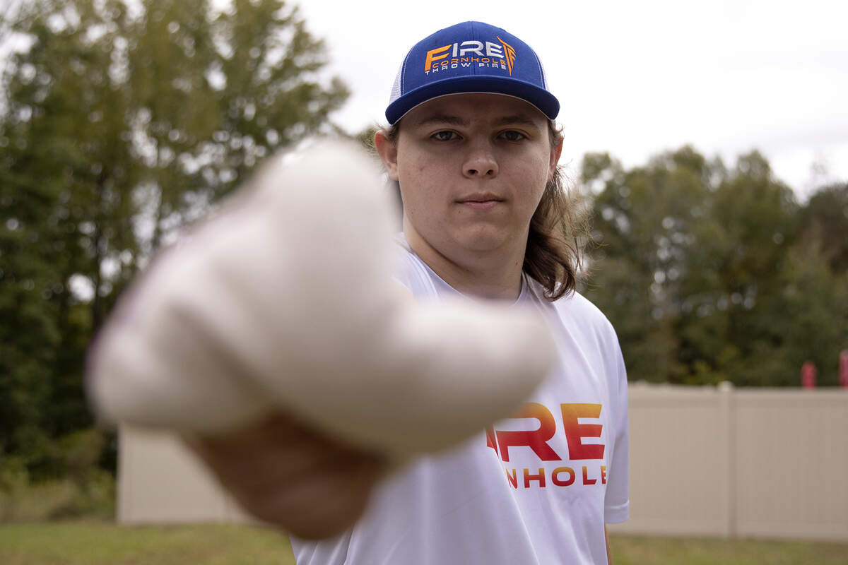Erick Davis, 18, of Thomasville, N.C., is one of the top professional cornhole players in the world. With a sponsorship from Fire Cornhole, Davis joined the American Cornhole League for the 2020-2021 season finishing 10th in pro singles and third in pro doubles.