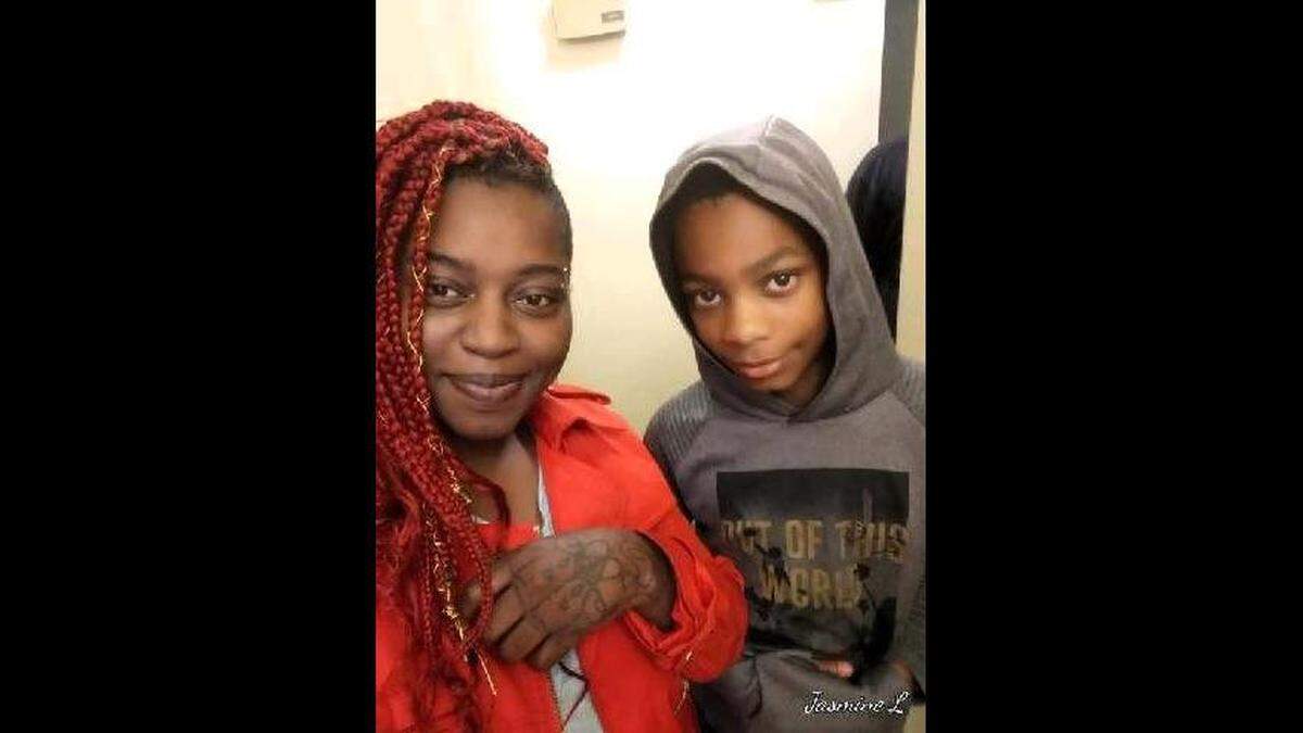 Jasmine Leverette poses for a selfie with her son Shamar, who died Sunday, Oct. 29, 2023, from injuries he received in a shooting.