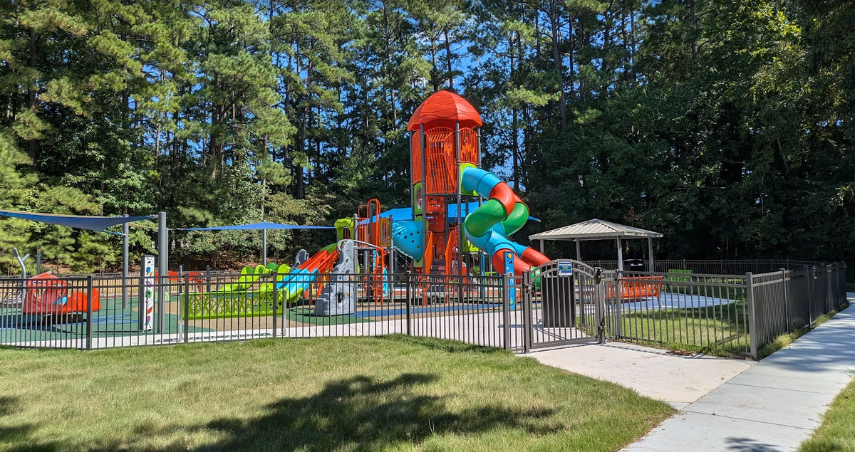 The new inclusive playground at Sherwood Park in Durham.