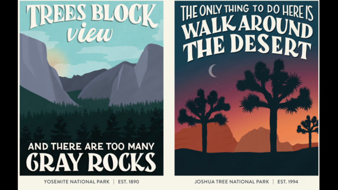 The goal is to create one poster for each of the 62 national parks.