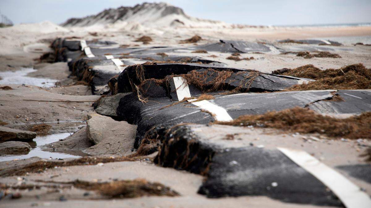 Parts of N.C. Highway 12 on Ocracoke, pictured here on Friday, Sept. 13, 2019, were destroyed by Hurricane Dorian. The road, which is part of the Cape Hatteras National Seashore, will be closed indefinitely.
