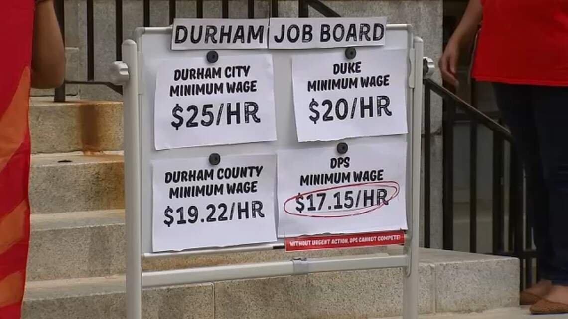 Classified school staff tell Durham commissioners, ‘Pay us a living wage’