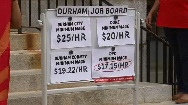 Classified school staff tell Durham commissioners, ‘Pay us a living wage’