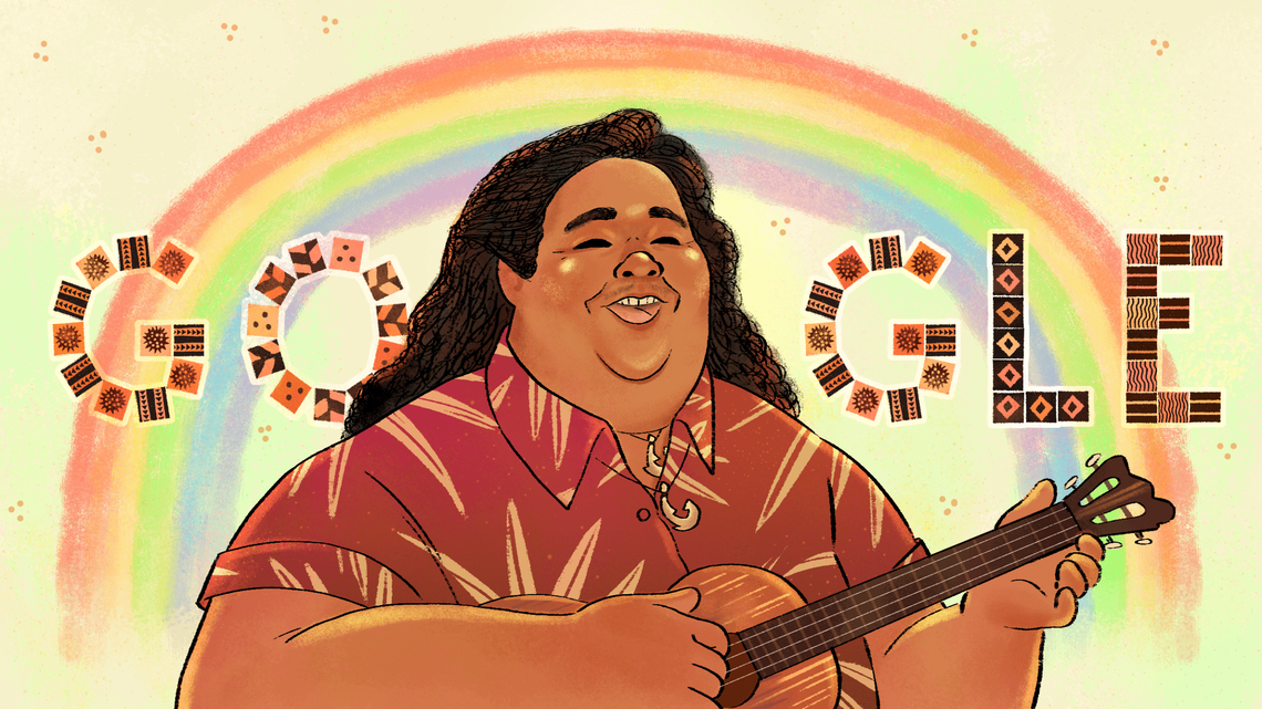 Google user researcher David Sharek’s favorite Google Doodle features Israel Kamakawiwoʻole.