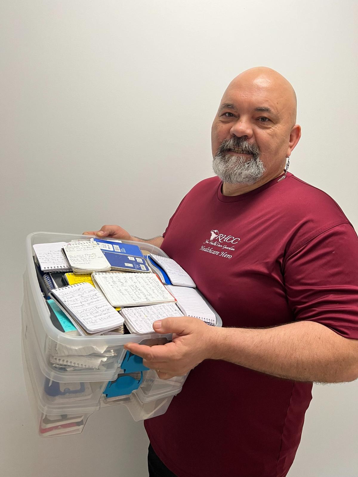 James Locklear, editor and publisher of Native Visions in Robeson County, NC, has composed more than 10,000 puns based on country slang.