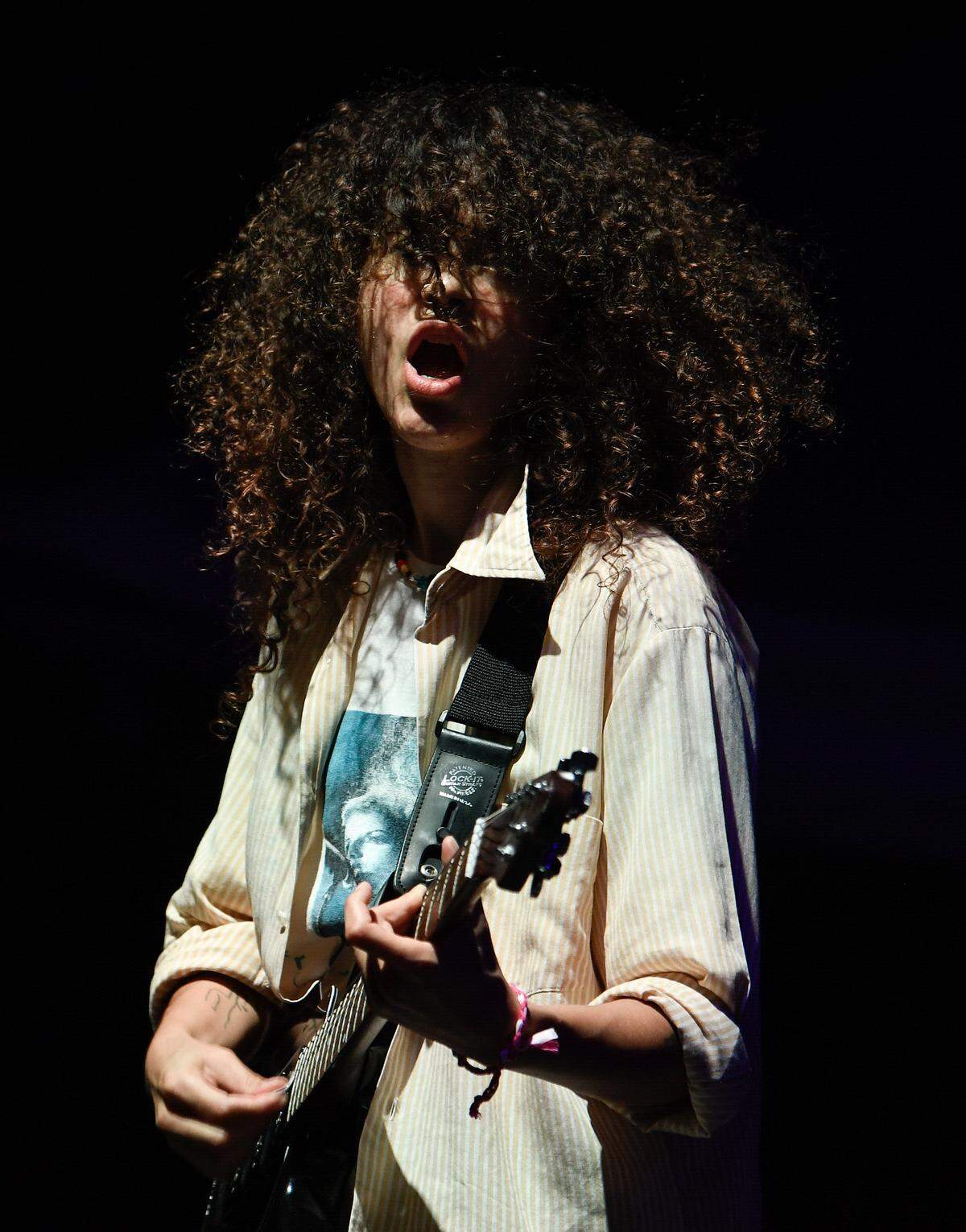 MUNA opens for Phoebe Bridgers in concert at Raleigh, N.C.’s Red Hat Amphitheater Tuesday night, Sept. 21, 2021.