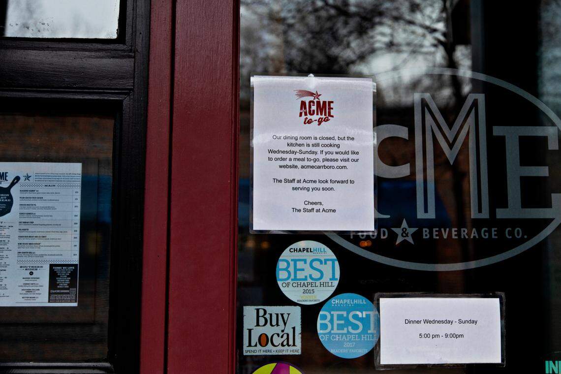 The Carrboro restaurant Acme has been closed since Thanksgiving for dine-in service, as nearly 20 employees have been on strike. The striking workers allege unfair labor practices.