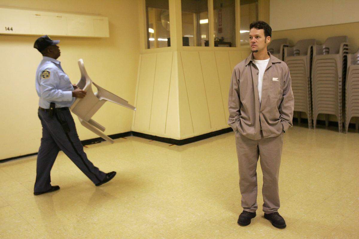 Larry Veeder, who pleaded guilty to six counts of involuntary manslaughter and two counts of assault with a deadly weapon in the Nov. 1, 2003, accident in West Raleigh that killed six pedestrians and injured two others, photographed in 2005,  nearly 2 years into an 8-year sentence at the Eastern Correctional Institution in Maury, NC, where he was interviewed  by the News & Observer on Monday, Oct. 17, 2005.  