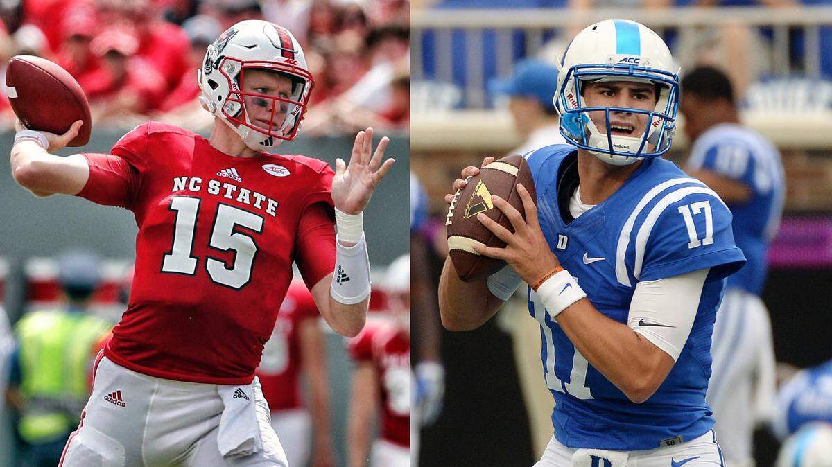 NC State quarterback Ryan Finley and Duke quarterback Daniel Jones became friends in the off-season.
