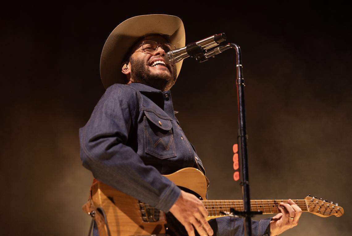 Charley Crockett performs at Red Hat Amphitheater in Raleigh, N.C., Friday night, Sept. 12, 2025.