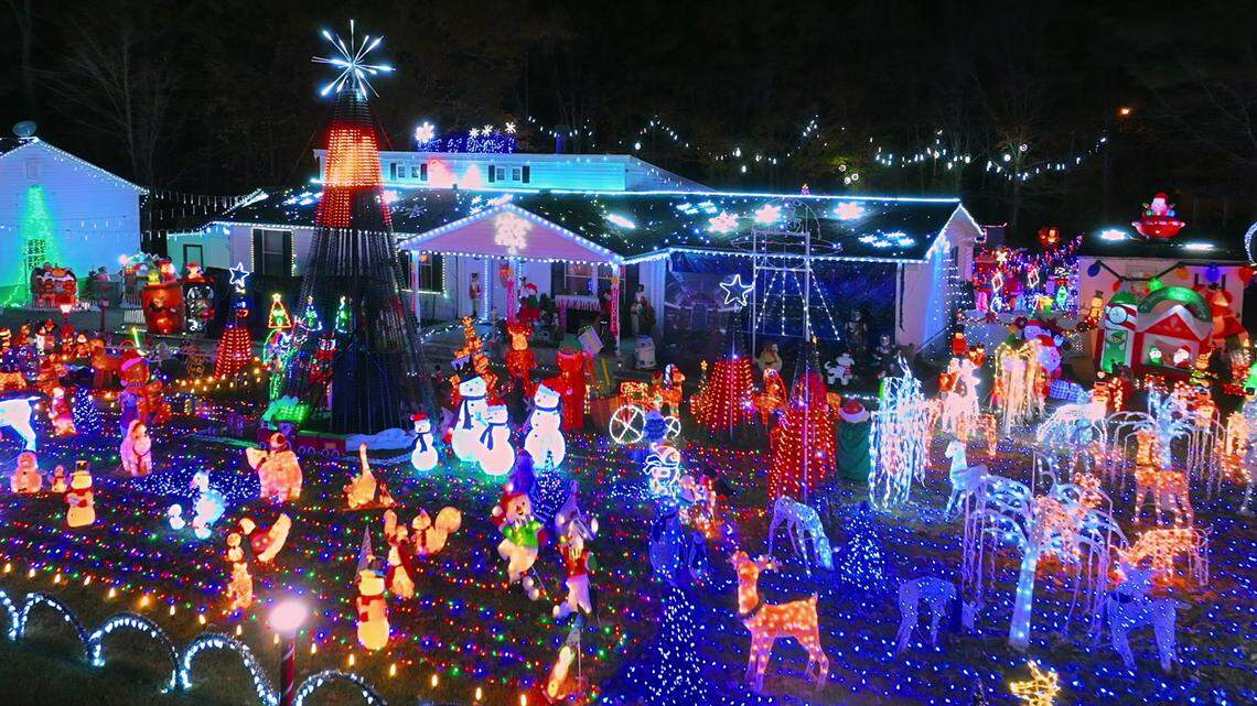 The Campbell family of Oxford, NC, won the top prize on the Season 12 premiere episode of ABC’s “Great Christmas Light Fight,” which aired on Dec. 5, 2024.