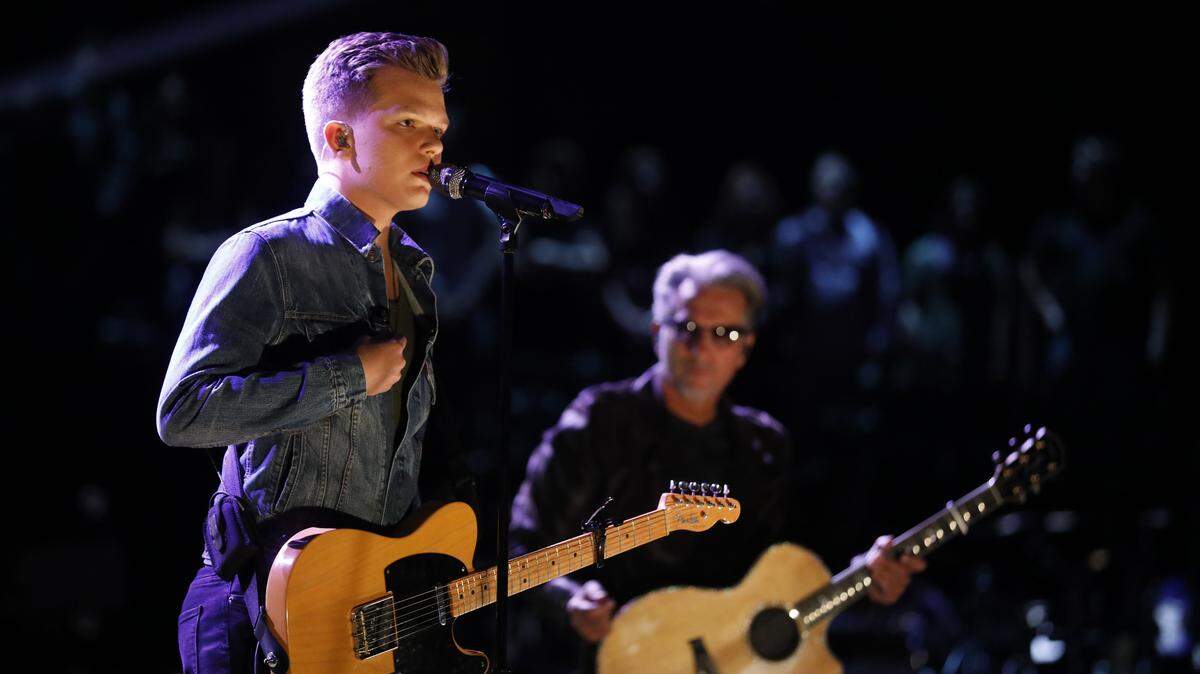 Britton Buchanan performs on "The Voice" on May 14, 2018.