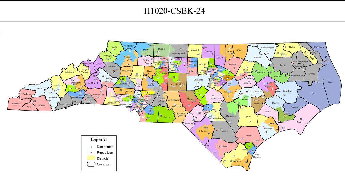 The proposed NC House map.