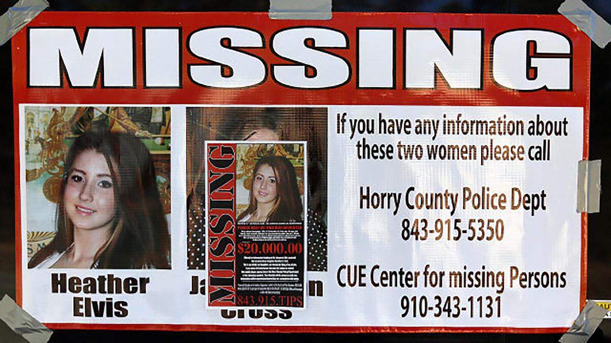 The Investigation Discovery channel featured the story of missing Myrtle Beach woman Heather Elvis and the trial of the married couple accused in her kidnapping in a program called “Disappeared in Darkness,” on May 27, 2020. Elvis disappeared in December 2013 and has never been found.