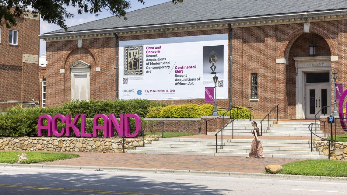Posters bearing racist symbols found at UNC art museum. Their source is unknown.