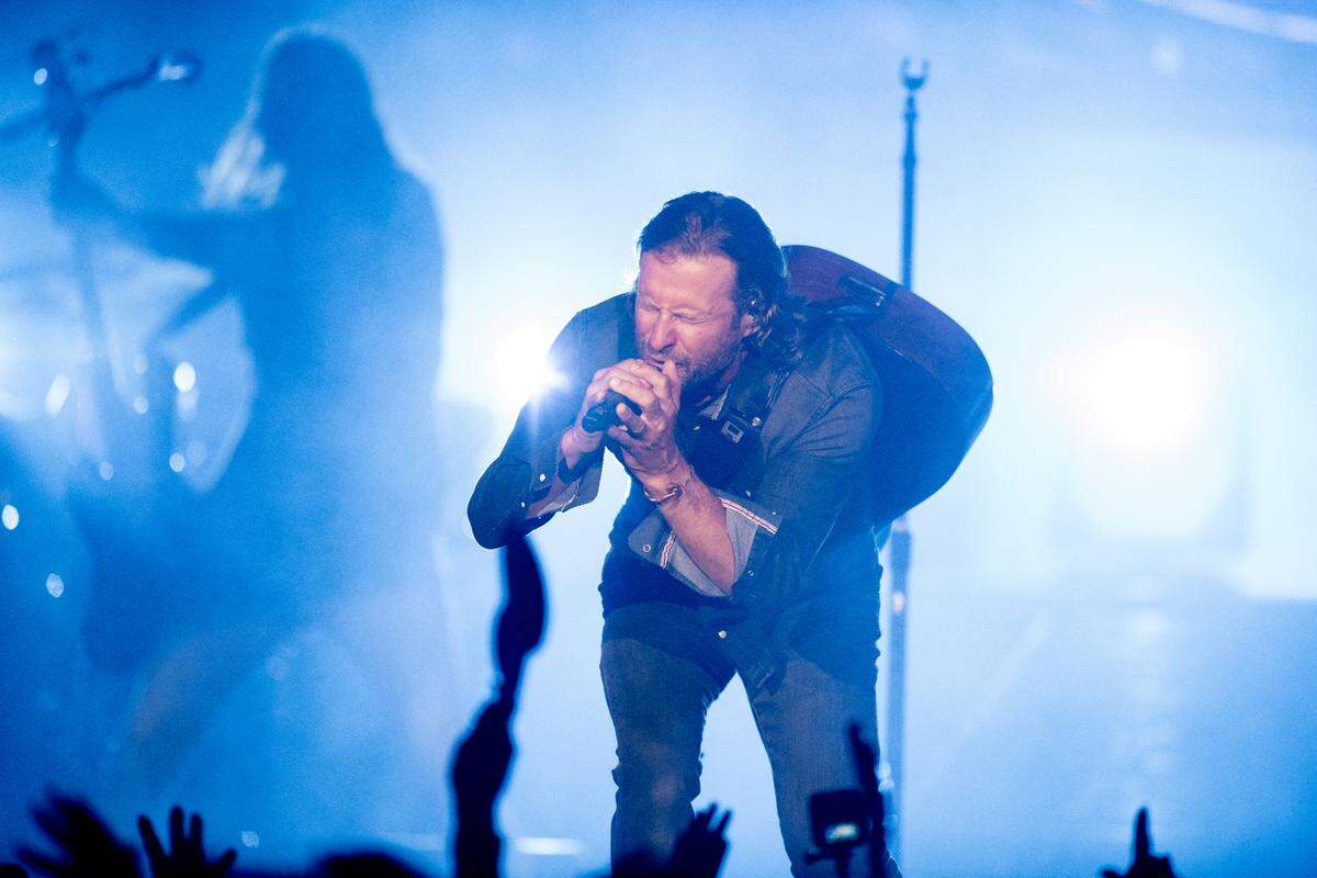 Dierks Bentley plays Raleigh’s Coastal Credit Union Music Park at Walnut Creek, Friday night, June 16, 2023.