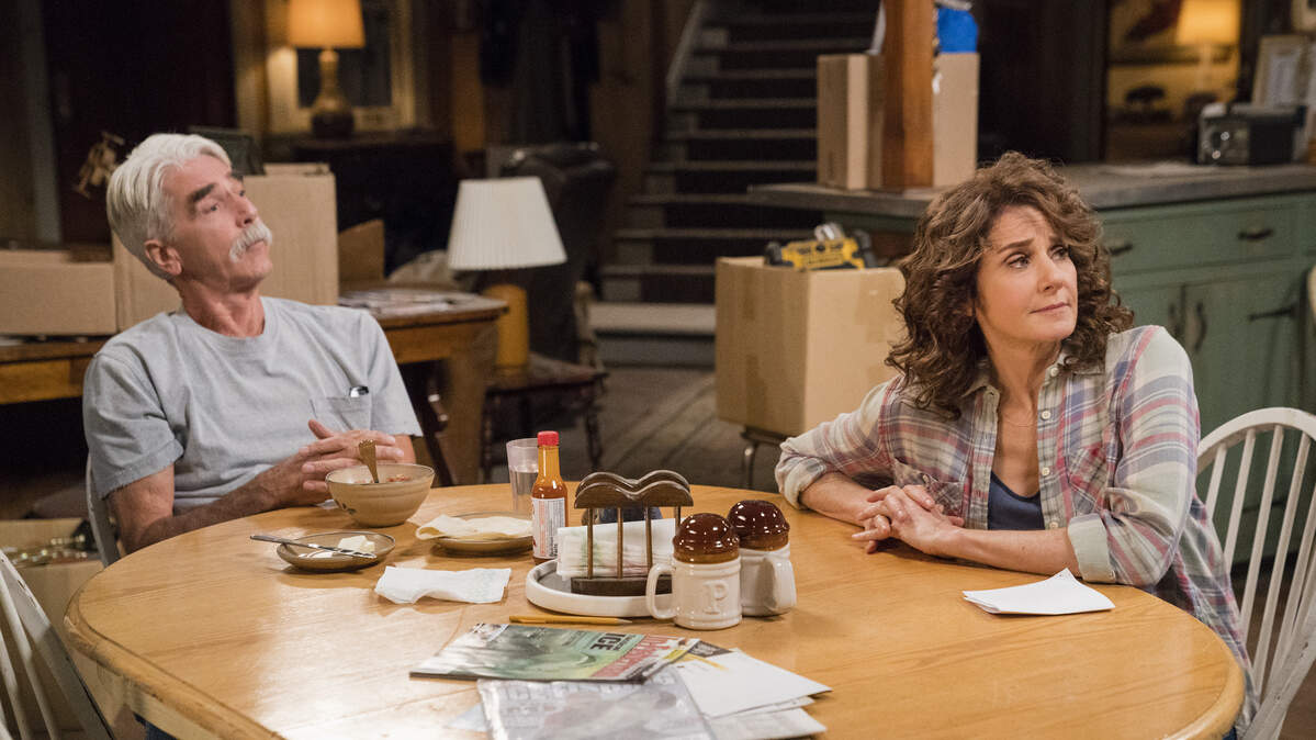 Sam Elliott, left, and Debra Winger, right, star along with Ashton Kutcher in the Netflix western-comedy "The Ranch."
