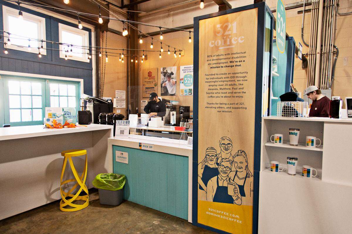 321 Coffee is located in the Market Shoppes at the State Farmer’s Market in Raleigh.