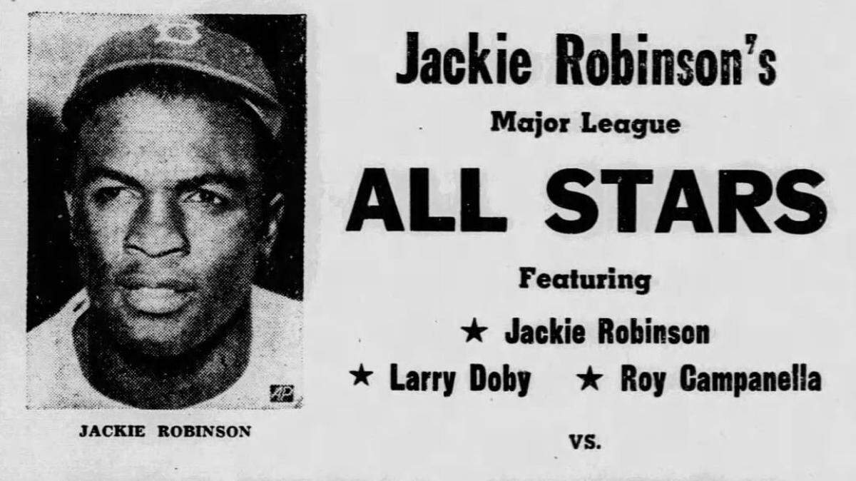 Jackie Robinson’s traveling all-star team played Devereux Meadow in 1950, perhaps the first baseball game in Raleigh with both Black and white fans seated in the stands. Facts about the game are featured in an exhibit in the Raleigh City Museum.