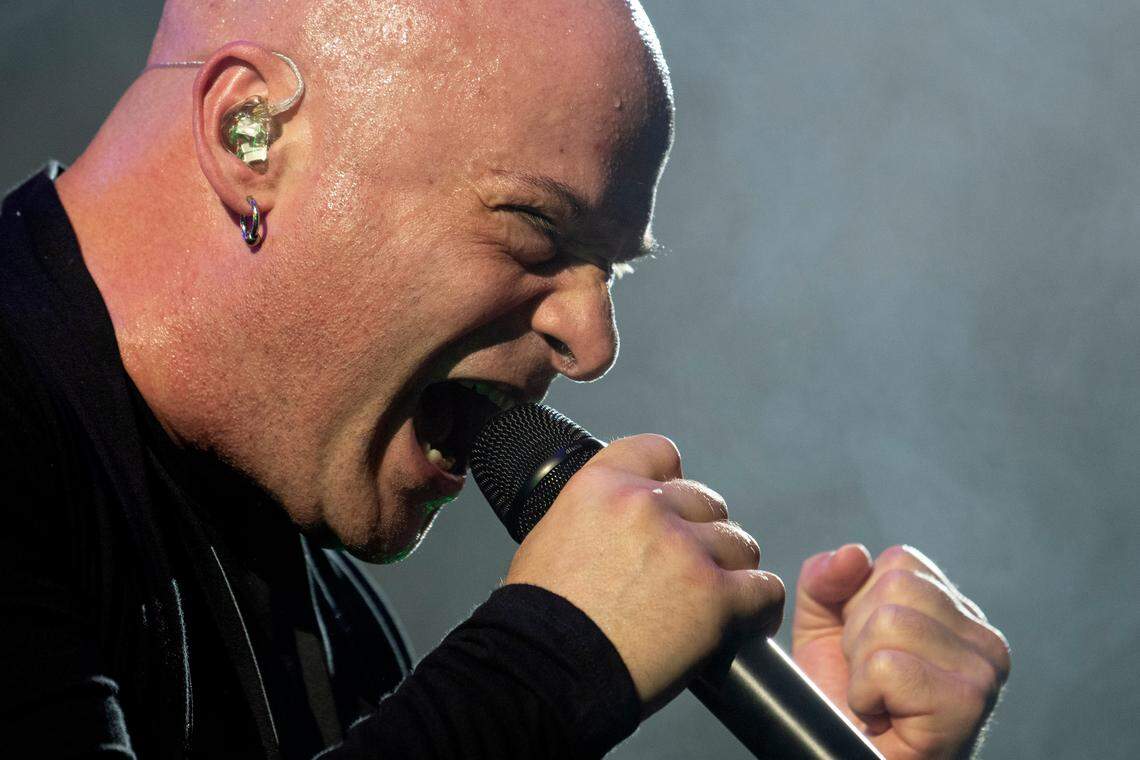 Disturbed brings their “Take Back Your Life Tour” to Raleigh, N.C.’s Coastal Credit Union Music Park at Walnut Creek, Wednesday night, Sept. 6, 2023.