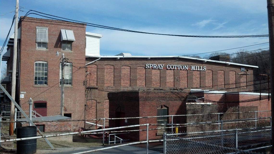 The Spray Cotton Mills building in Eden, North Carolina, in 2014, a few years before it was destroyed by fire.