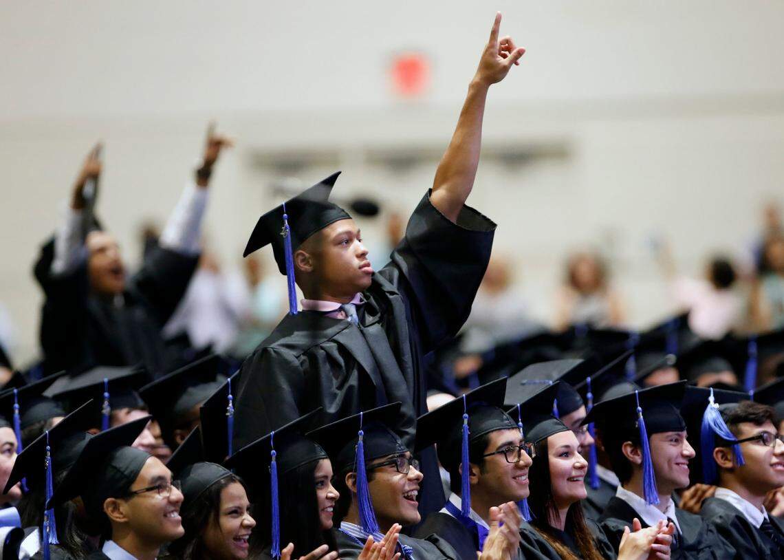 Thousands of high school seniors are graduating from venues across the Triangle, including the Raleigh Convention Center in downtown Raleigh.