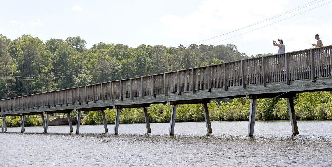 City officials tried to prevent flooding by releasing water from Lake Johnson before heavy rainfalls in January. The reservoir was full after a wet December.