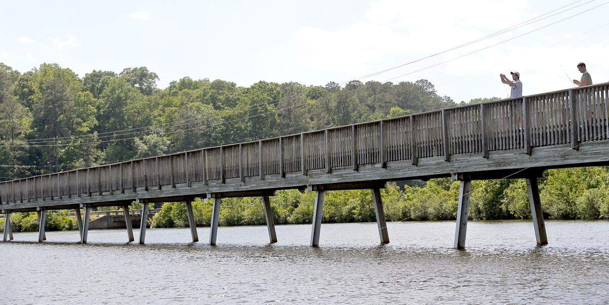 City officials tried to prevent flooding by releasing water from Lake Johnson before heavy rainfalls in January. The reservoir was full after a wet December.