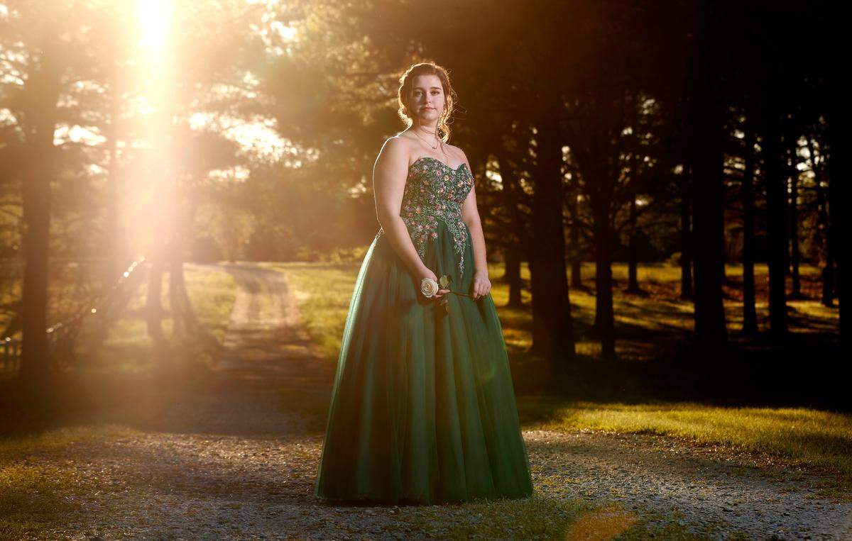 Maddie Foushee, senior at Garner Magnet High School, photographed Thursday, April 2, 2020.
