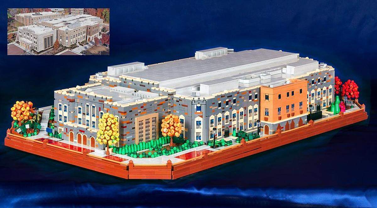 Scott Walker’s Lego creation of Duke’s Cameron Indoor Stadium uses 15,000 bricks and is detailed down to the brass railings.