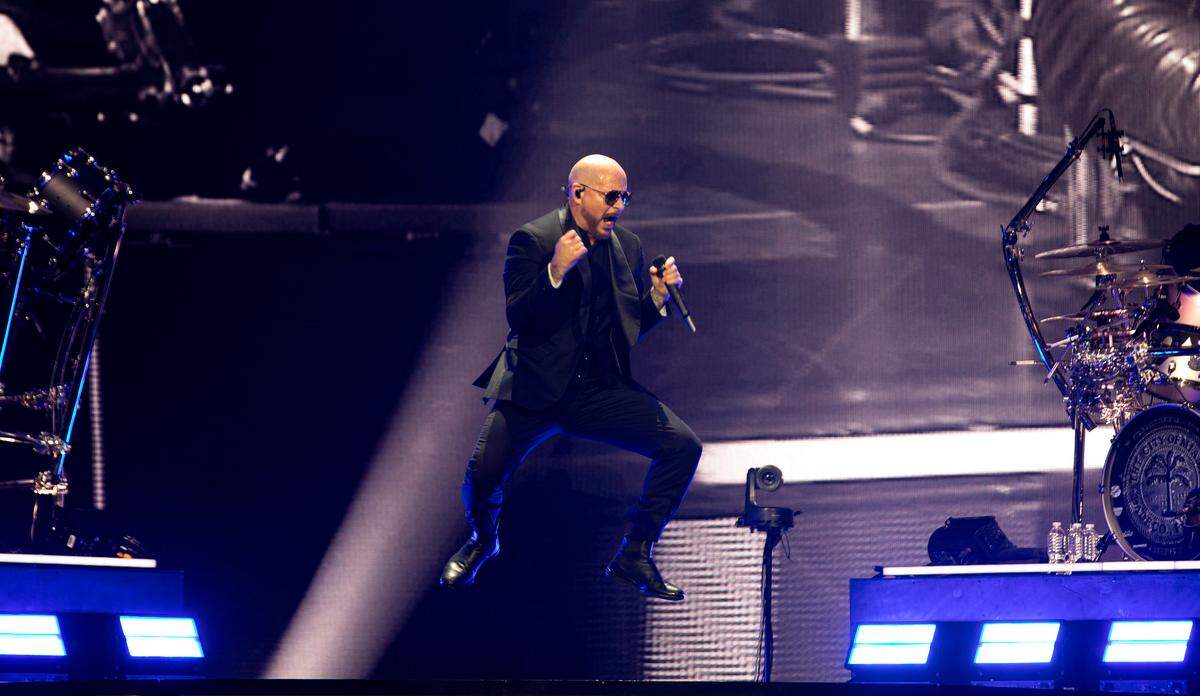 Pitbull, Ricky Martin and Enrique Iglesias bring “The Trilogy Tour” to Raleigh, N.C.’s PNC Arena, Thursday night, Feb. 29, 2024.