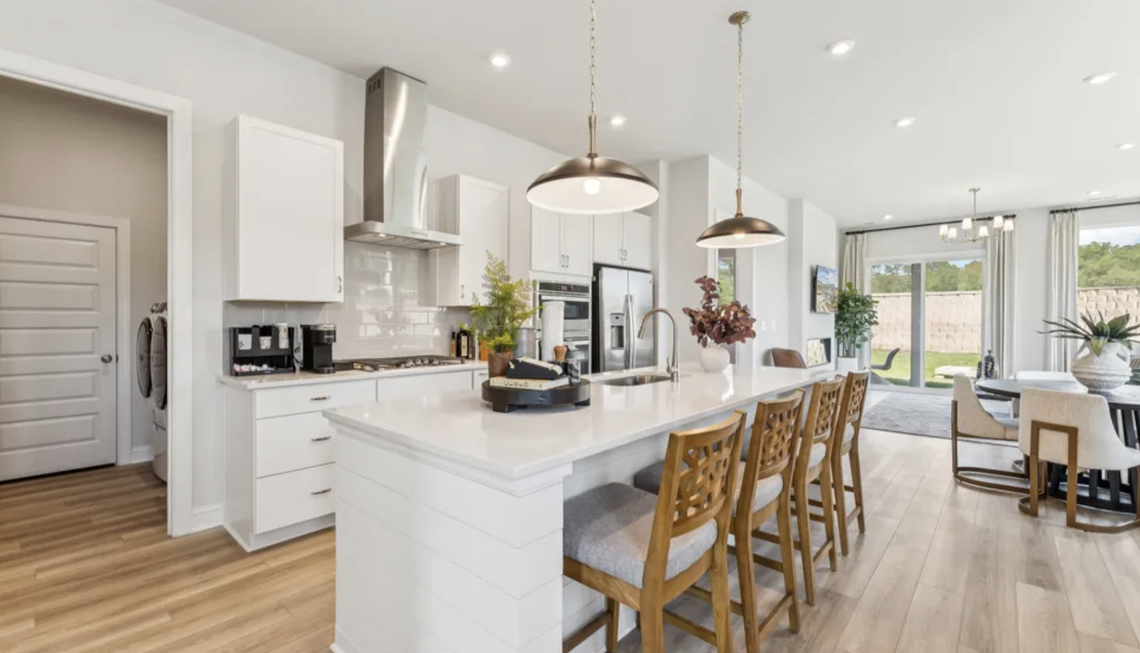 Inside a new townhome at Brookside, which is now open at 1412 Olive Chapel Road in Apex.