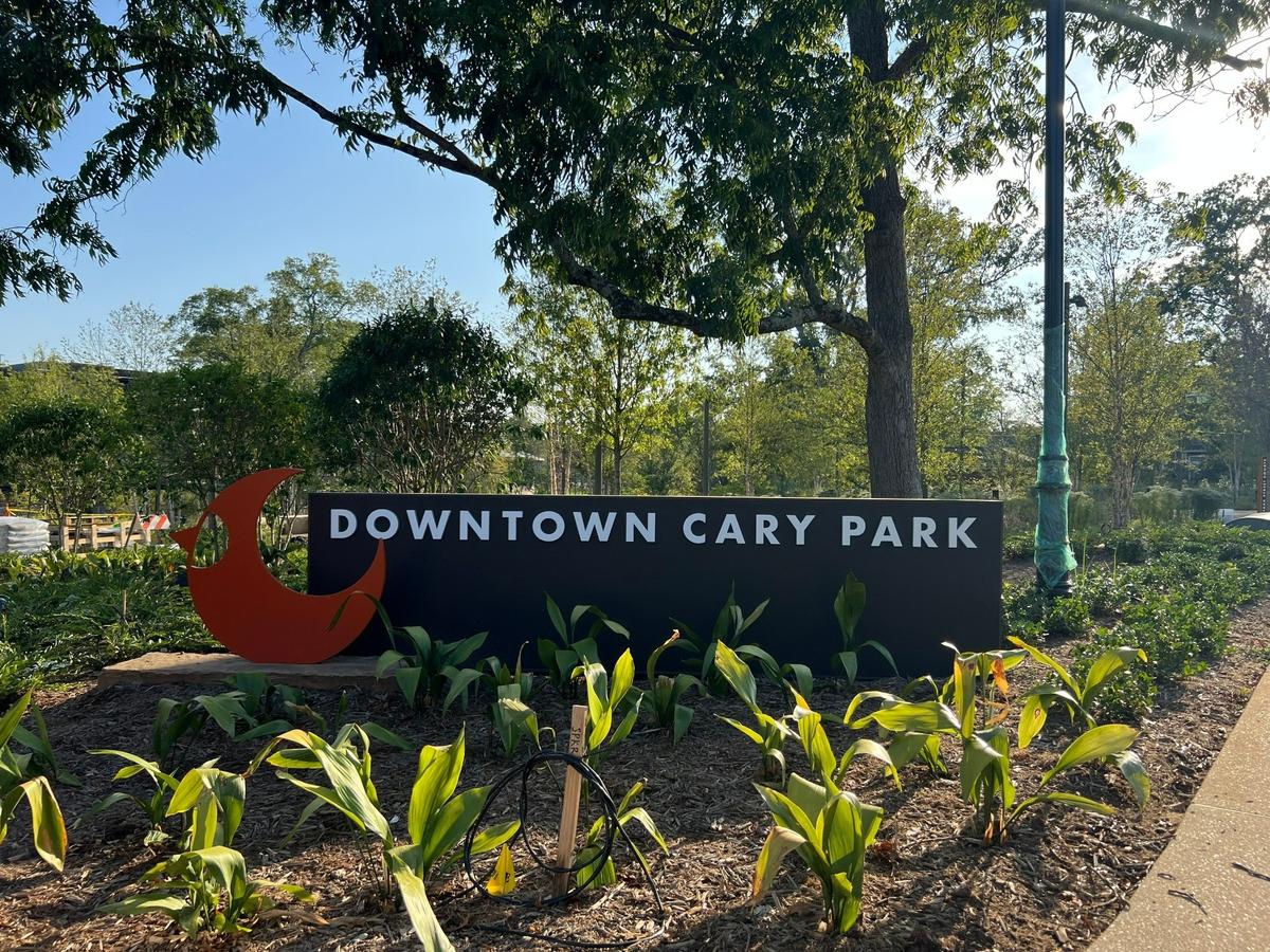 Downtown Cary Park opened in November 2023. The seven-acre park has helped attract visitors to downtown Cary.