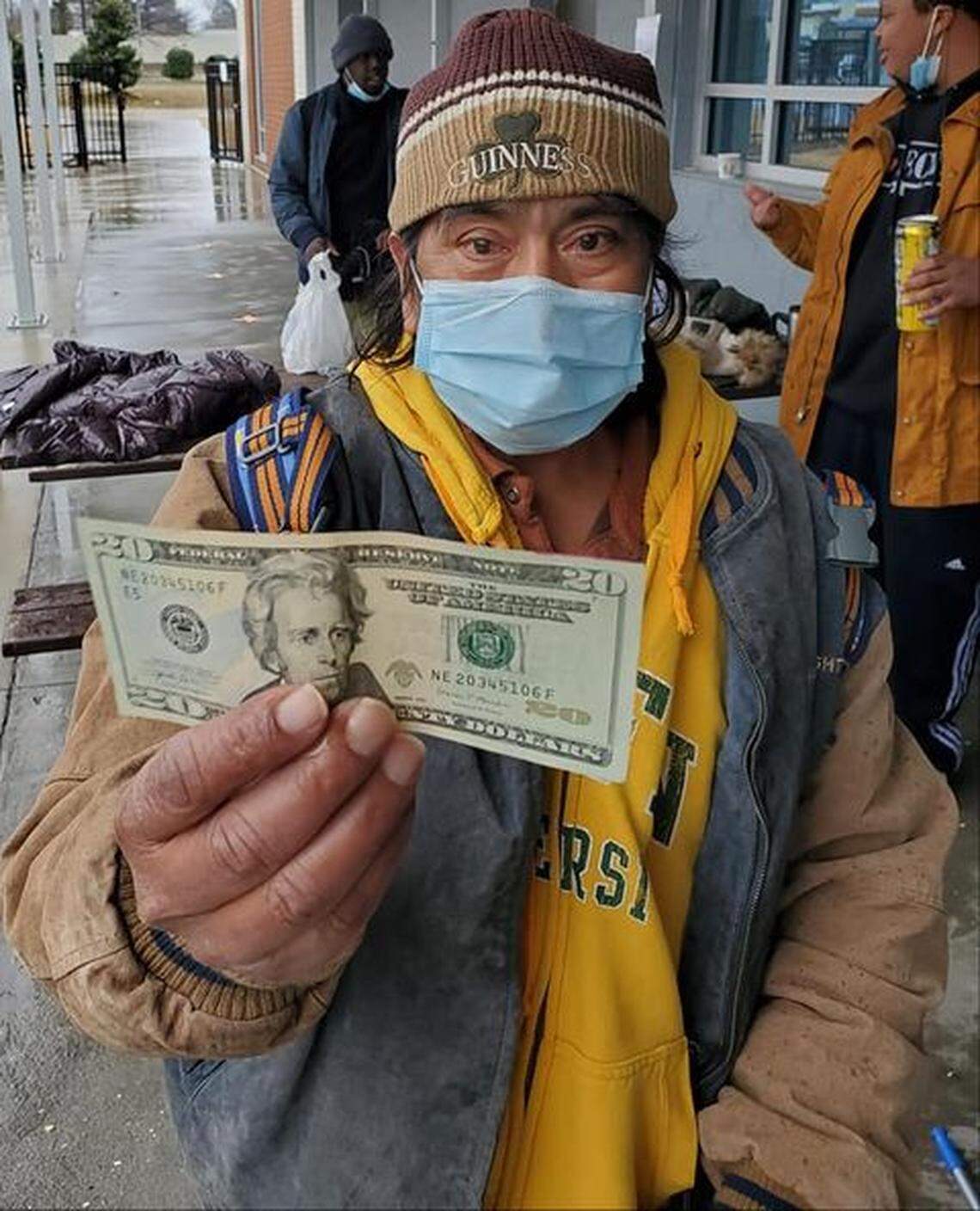 The Rev. Phil Brickle hands out $20 bills to Raleigh’s homeless, photographing each of them and posting to his Facebook page.