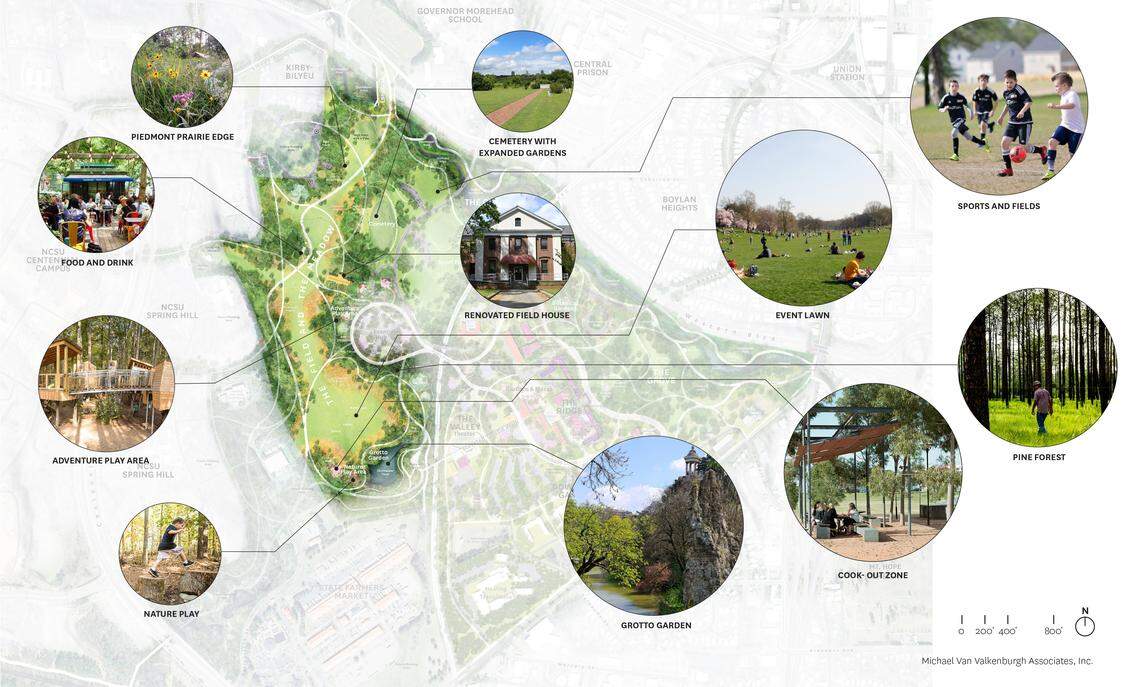 The proposed plan for The Meadow at Dix Park
