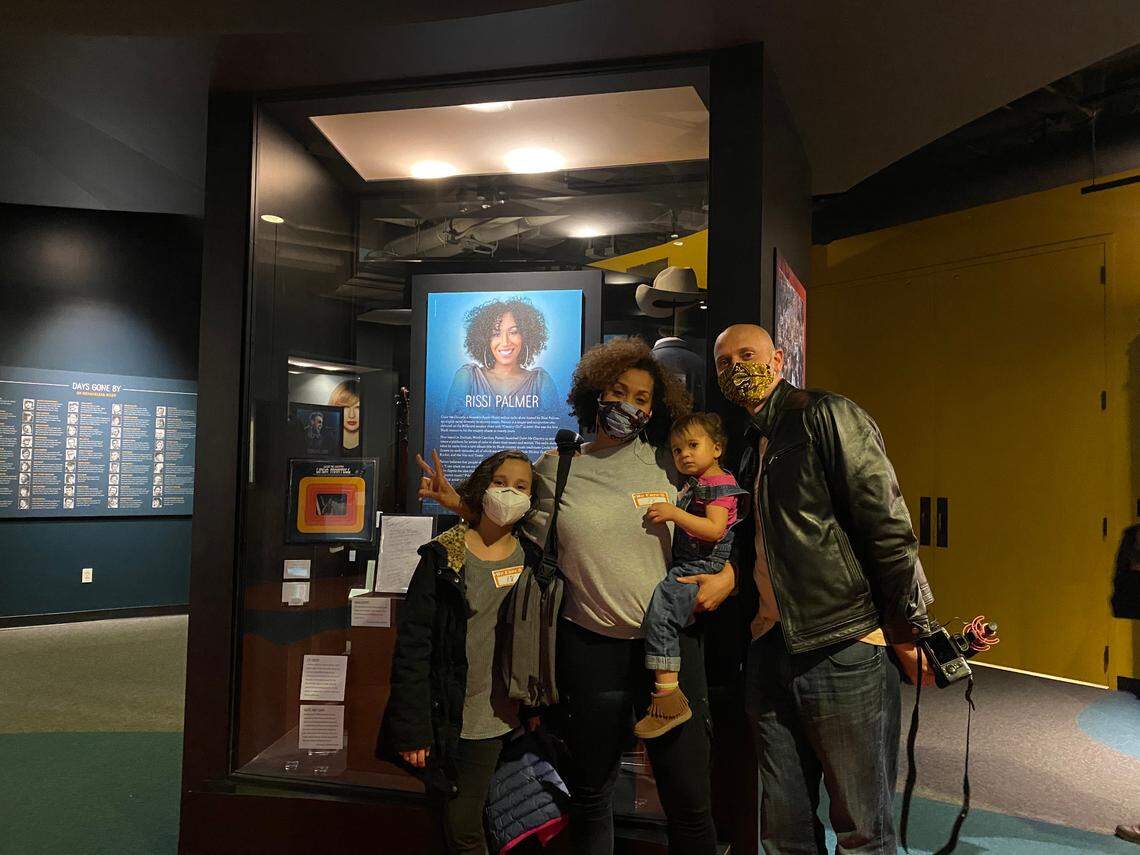 Rissi Palmer and her family visit her exhibit at the Country Music Hall of Fame in Nashville, Tennessee.