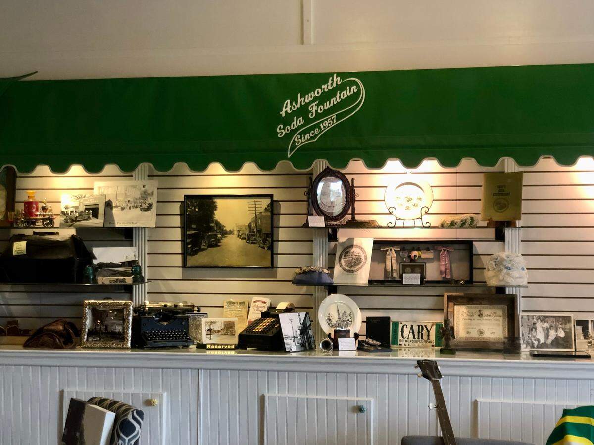 The Cary Visitor Center is filled with artifacts, relics and items native to the town. Many of them have been donated to the center, like the awning that hung over the lunch counter of Ashworth Drugs in downtown Cary.
