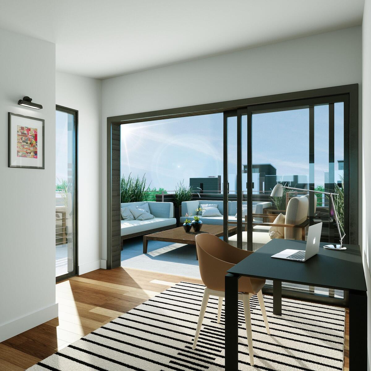 Renderings of The Grove in Durham by David Baker Architects. The Grove is a 62-townhome community within walking distance of Durham’s American Tobacco Campus.