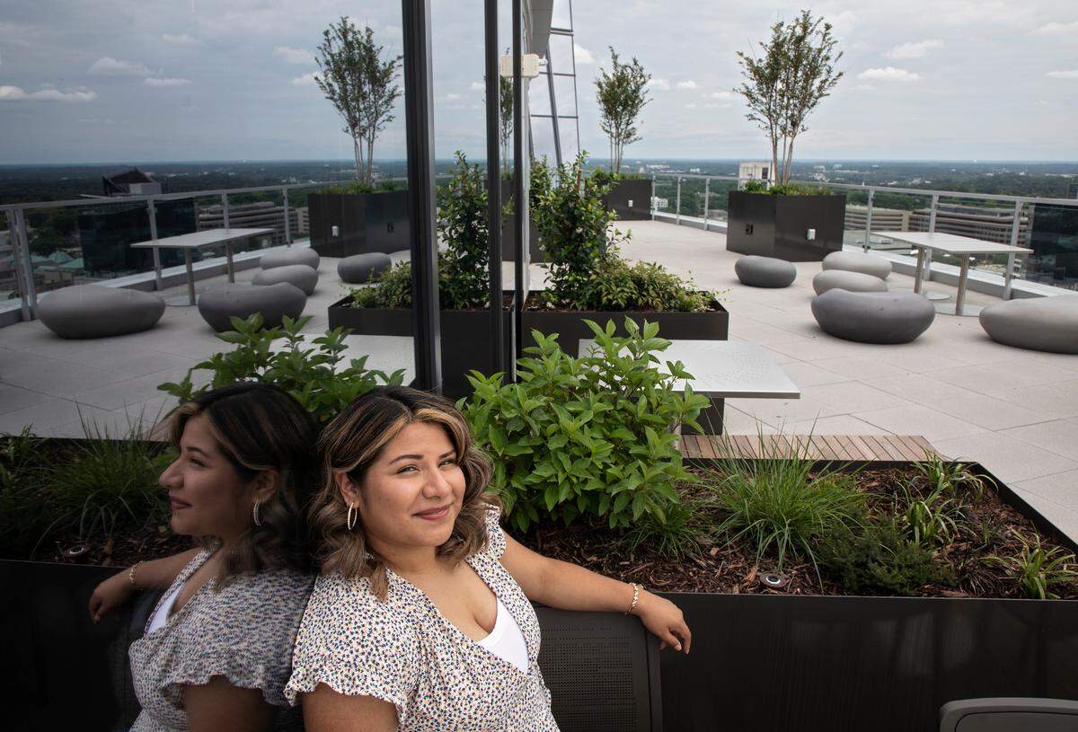 Jocelyn Casanova, 26, is photographed at Pendo’s Raleigh, N.C. office on Friday, June 3, 2022. Casanova, who began in the DACA program in 2014, works as a senior technical engineer for Pendo.