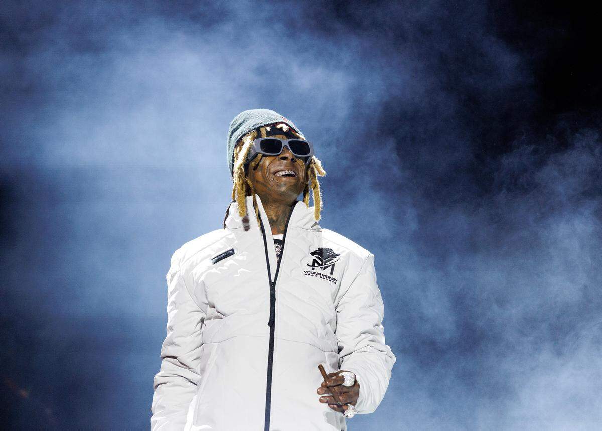Lil Wayne performs during the fifth Dreamville Festival on Saturday, April 5, 2025, at Dorothea Dix Park in Raleigh, N.C.