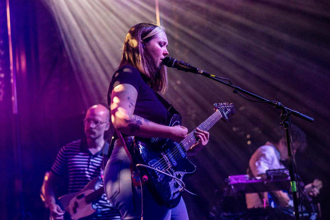 Soccer Mommy performs on day 3 of the Hopscotch Music Festival Saturday, Sept. 9 2023 at City Plaza in Raleigh.