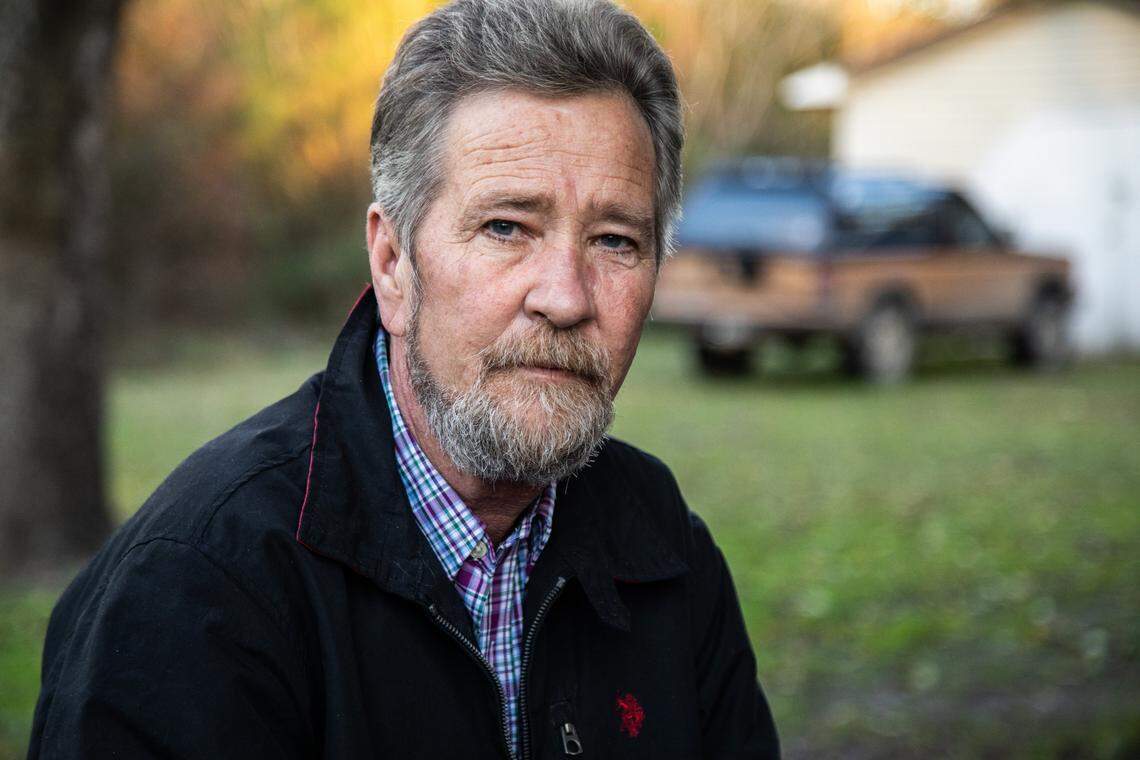 Leslie McCrae Dowless poses for a portrait outside of his home in Bladenboro, NC on Wednesday, Dec. 5, 2018.