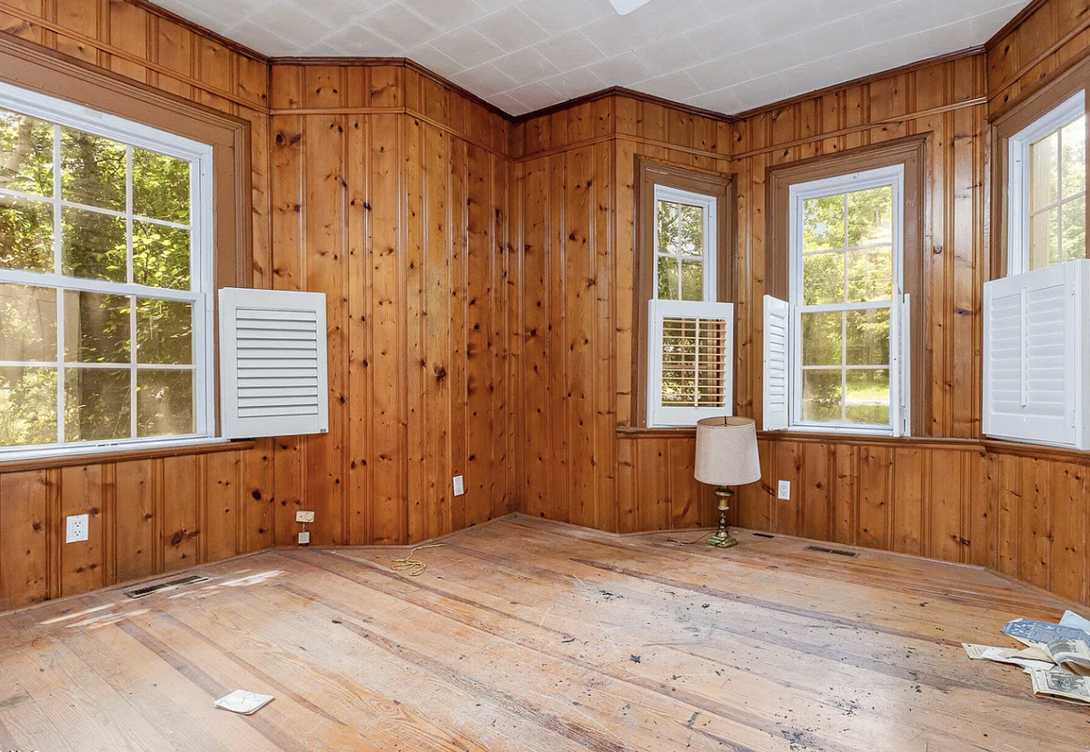 Inside the white Queen Anne Colonial-style house at 421 Grigsby Ave. in Holly Springs, which has sat abandoned and neglected.