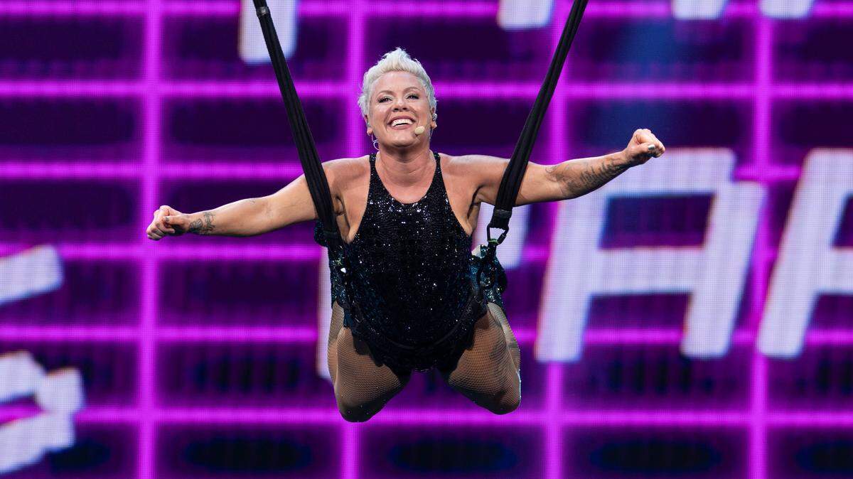 PINK in concert at Raleigh, N.C.’s Lenovo Center, Monday night, November 11, 2024.