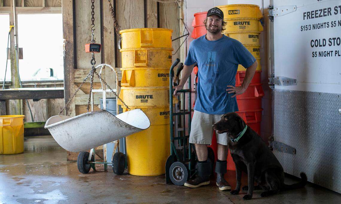Kelsey Aiken, the owner of Jeffrey’s Seafood in Hatteras, N.C.