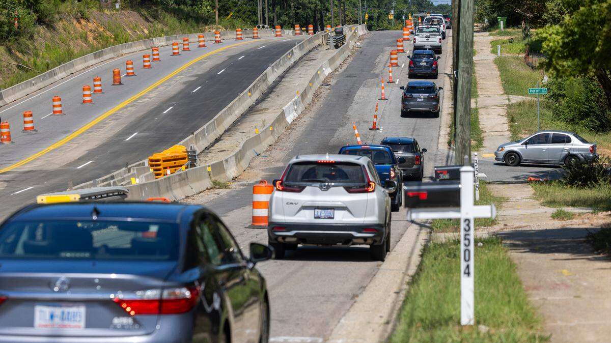 Northbound traffic on Atlantic Avenue, photographed on Wednesday, September 11, 2024 in Raleigh, N.C.