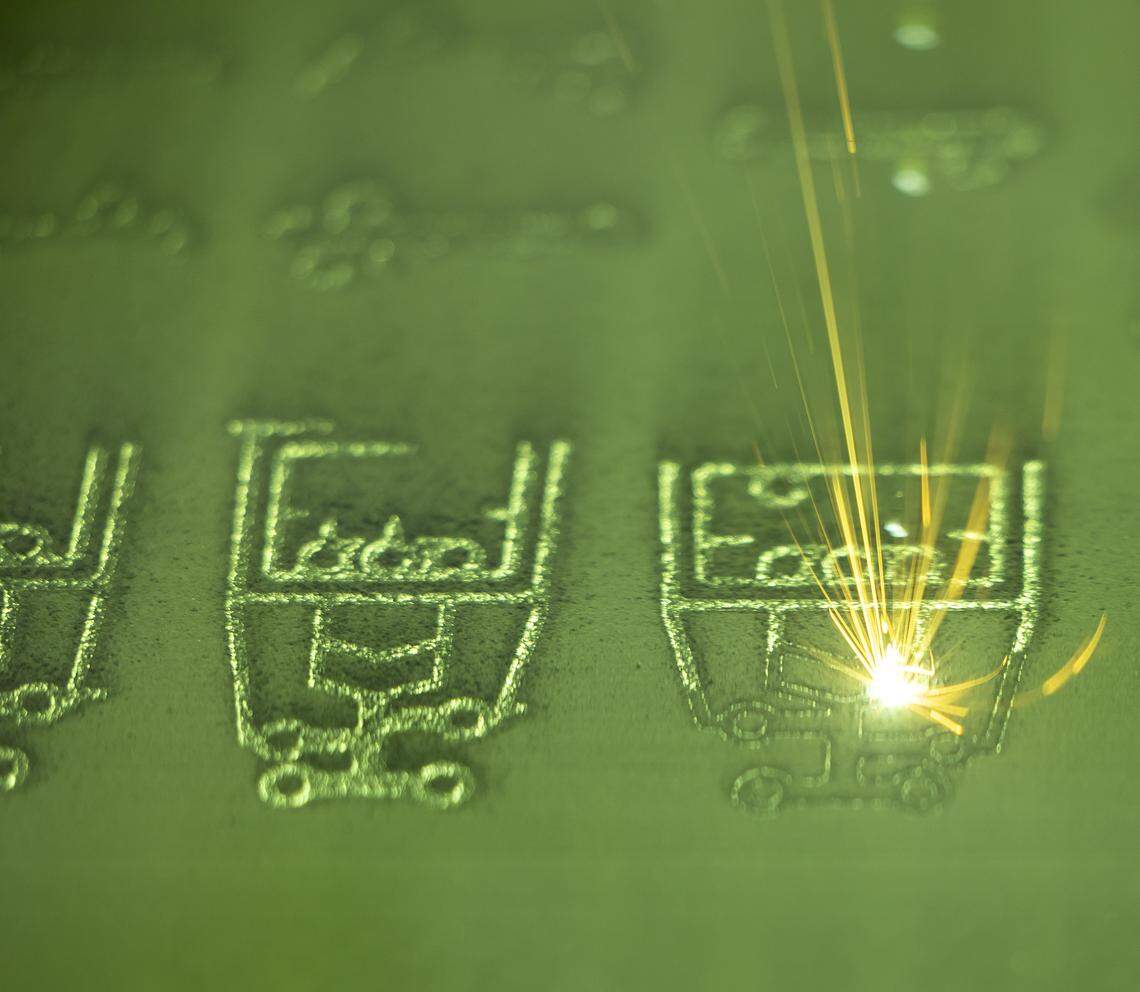 Restor3d uses 3d laser printers to build custom knee replacement parts for patients based on their CT scans. Photographed on Friday, October 3, 2025 in Durham, N.C.